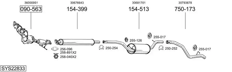 BOSAL SYS22833