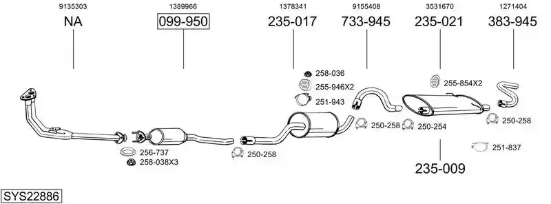 BOSAL SYS22886