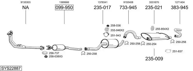 BOSAL SYS22887