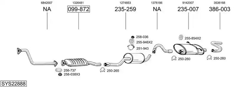BOSAL SYS22888