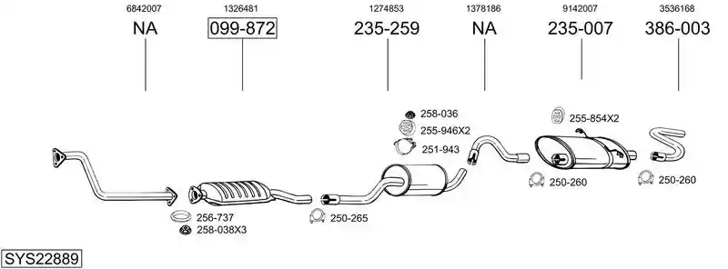 BOSAL SYS22889