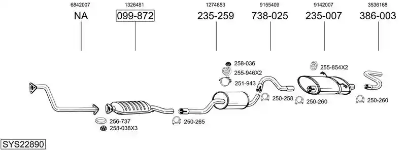 BOSAL SYS22890