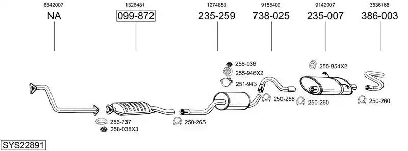 BOSAL SYS22891