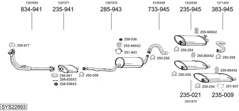 BOSAL SYS22893