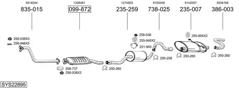 BOSAL SYS22895