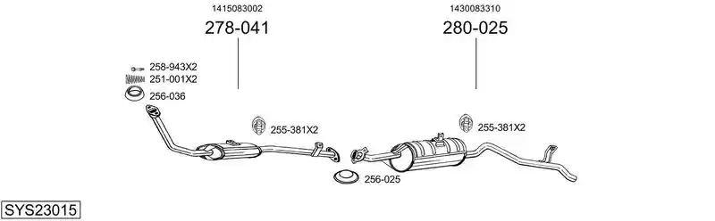 BOSAL SYS23015