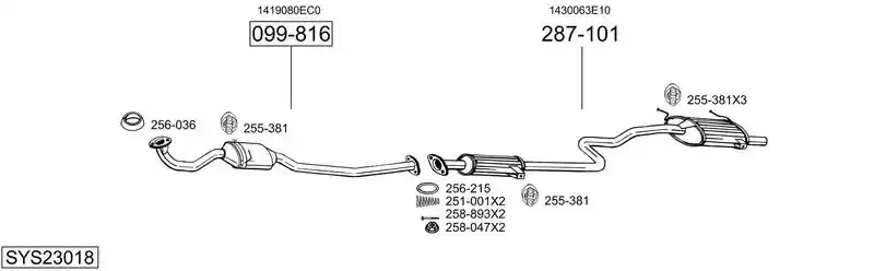 BOSAL SYS23018