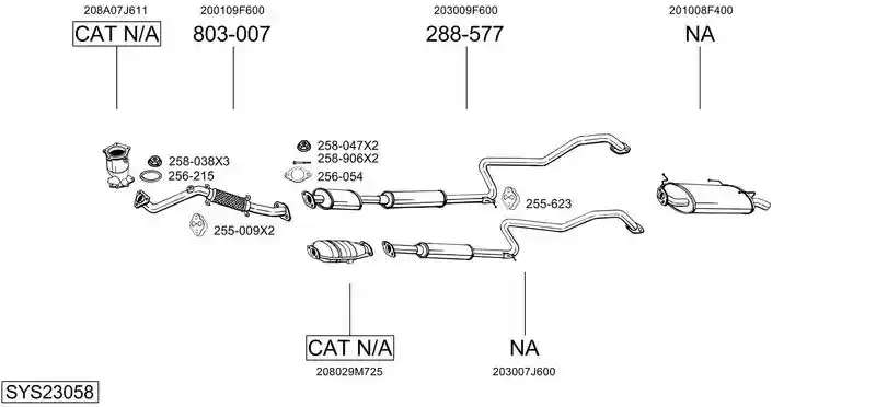BOSAL SYS23058