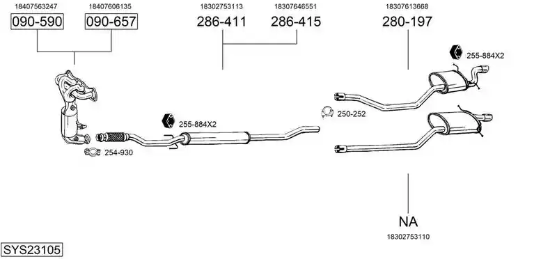 BOSAL SYS23105