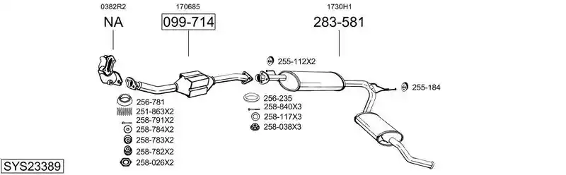 BOSAL SYS23389