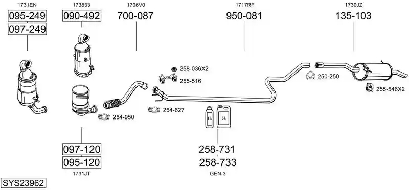 BOSAL SYS23962
