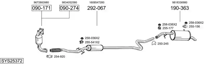 BOSAL SYS25372