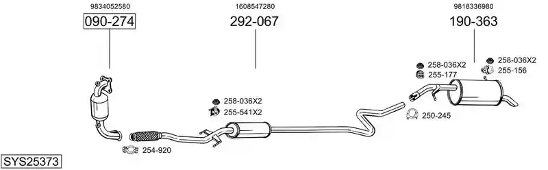 BOSAL SYS25373