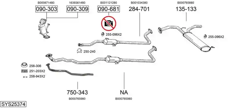 BOSAL SYS25374
