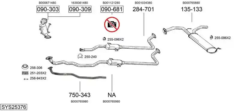 BOSAL SYS25376