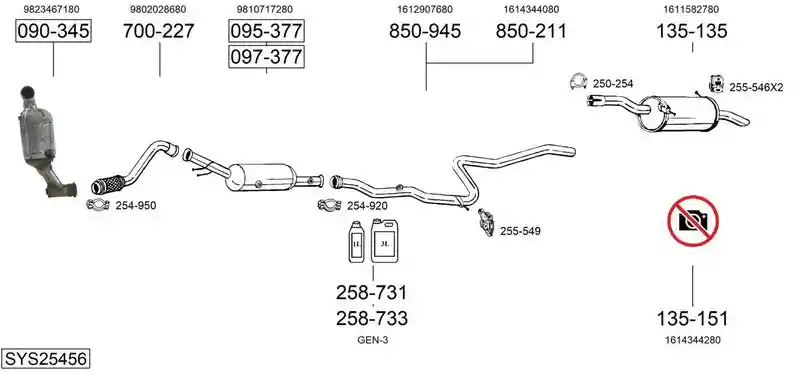 BOSAL SYS25456