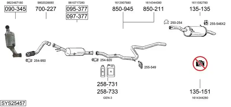 BOSAL SYS25457