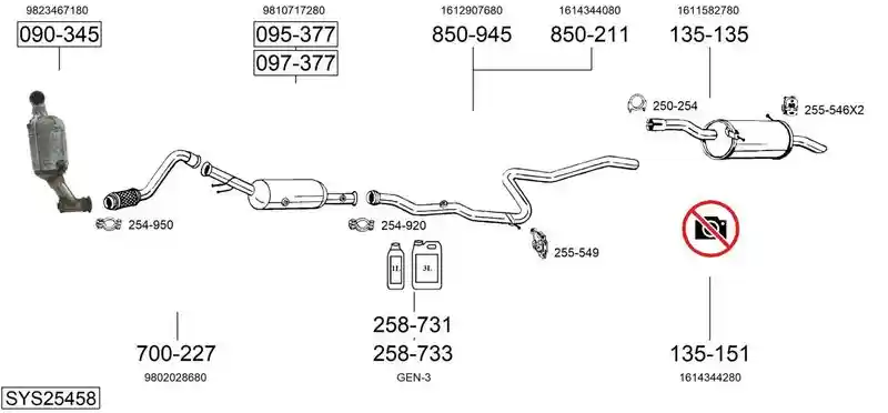 BOSAL SYS25458
