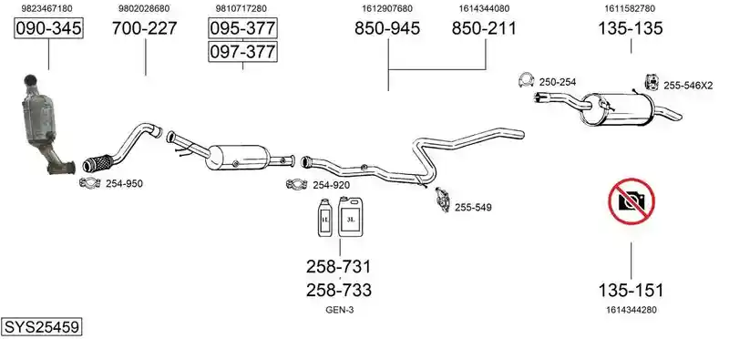 BOSAL SYS25459