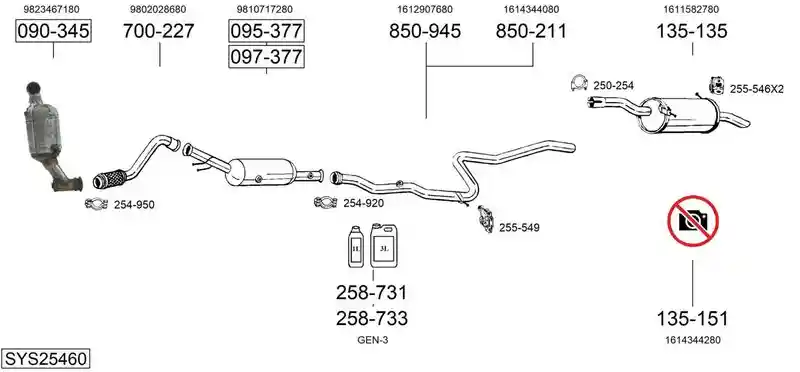 BOSAL SYS25460