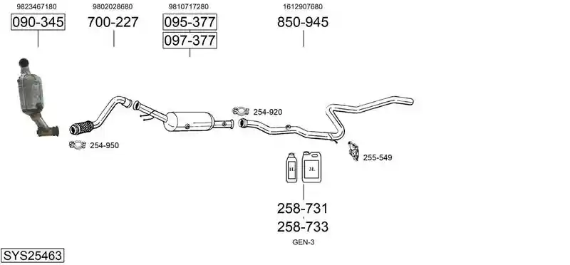 BOSAL SYS25463