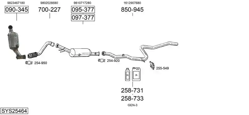 BOSAL SYS25464
