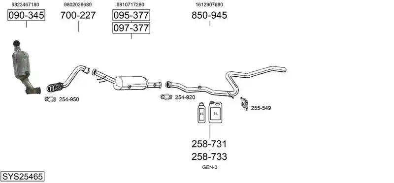 BOSAL SYS25465