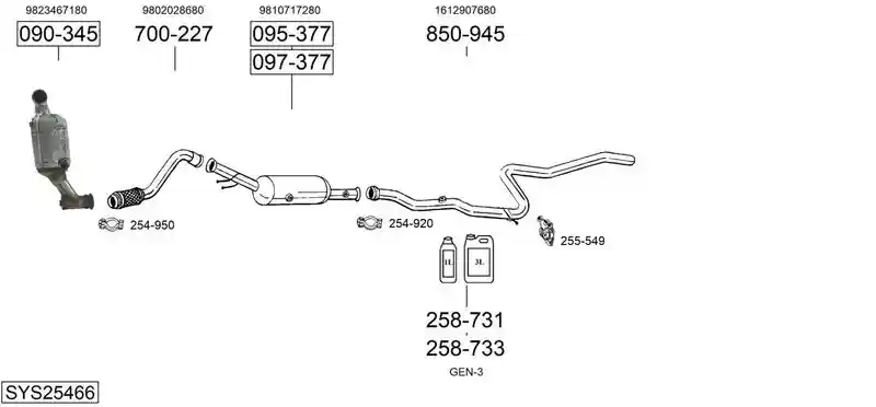 BOSAL SYS25466