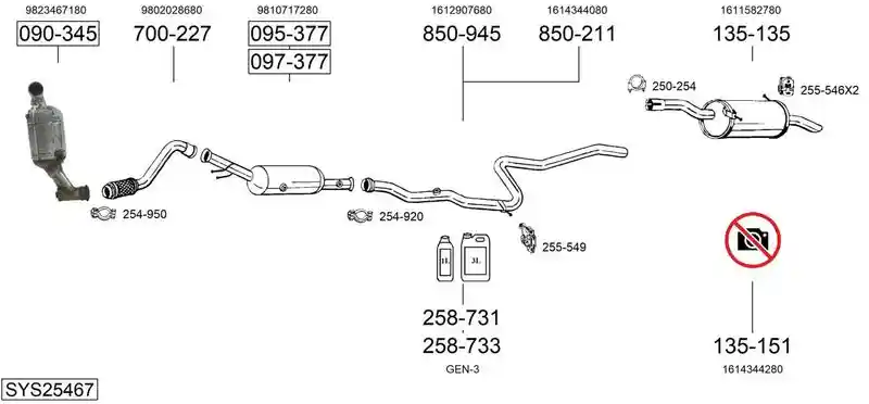 BOSAL SYS25467