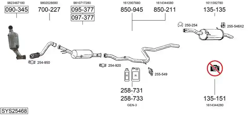BOSAL SYS25468