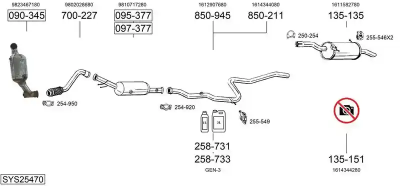 BOSAL SYS25470