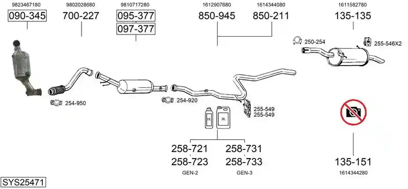 BOSAL SYS25471