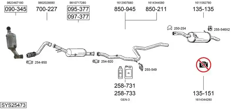 BOSAL SYS25473
