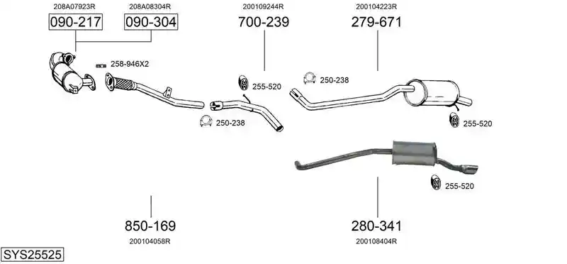 BOSAL SYS25525