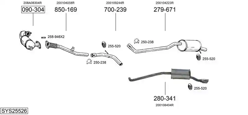 BOSAL SYS25526