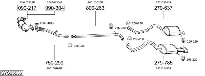 BOSAL SYS25536