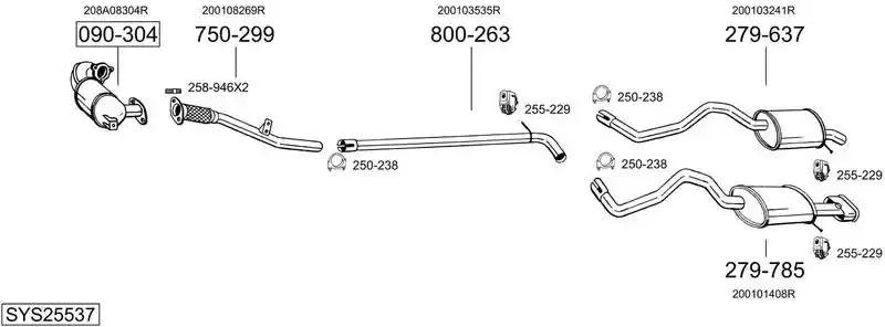 BOSAL SYS25537