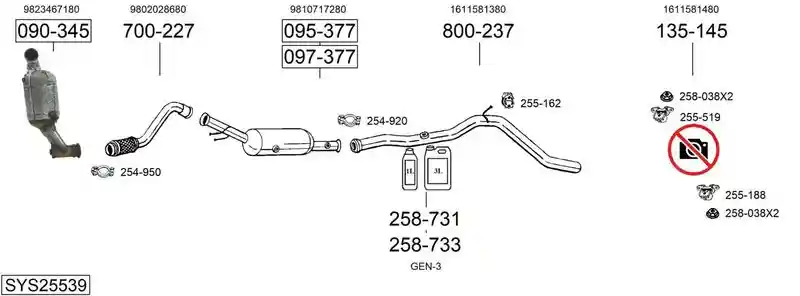 BOSAL SYS25539