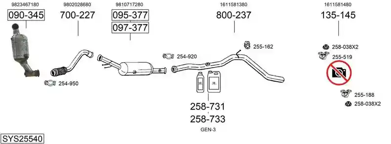 BOSAL SYS25540