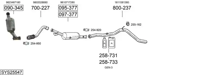 BOSAL SYS25547