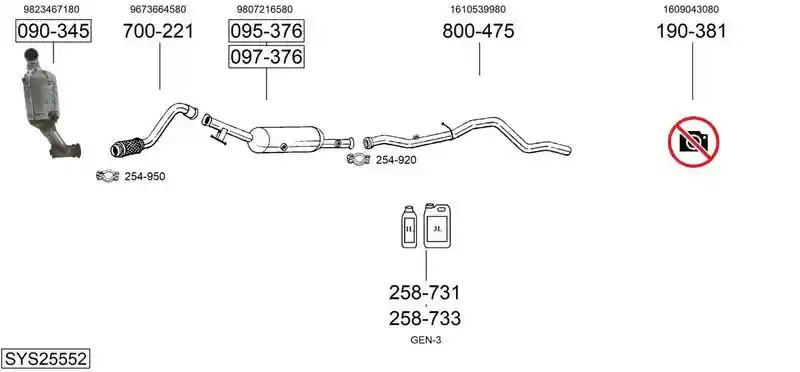 BOSAL SYS25552