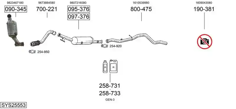 BOSAL SYS25553