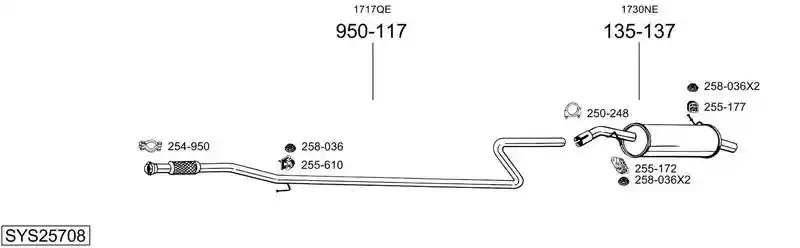 BOSAL SYS25708