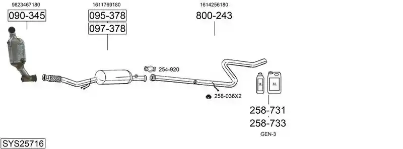 BOSAL SYS25716