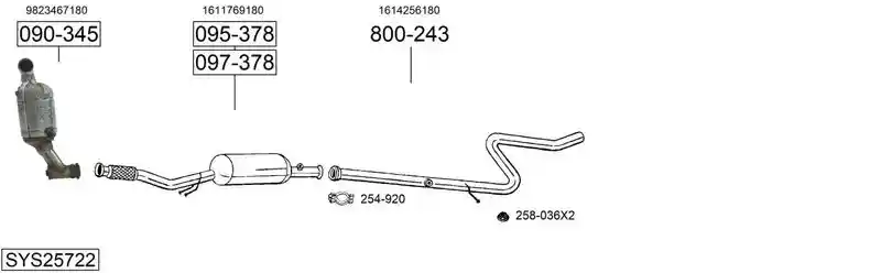 BOSAL SYS25722