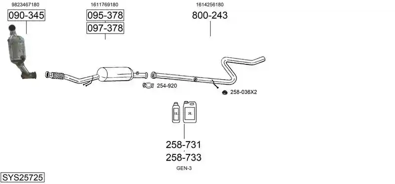 BOSAL SYS25725