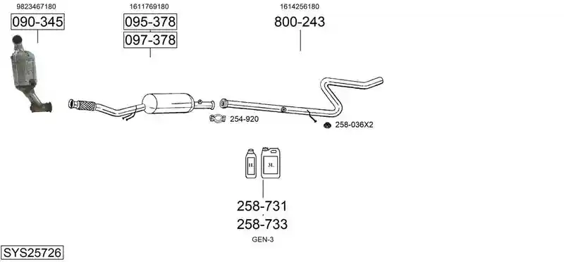 BOSAL SYS25726