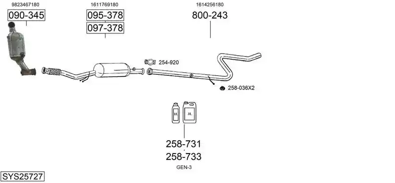 BOSAL SYS25727