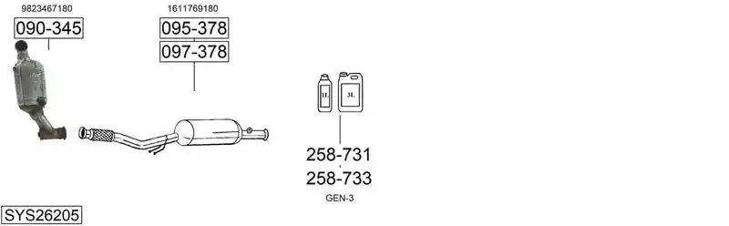 BOSAL SYS26205
