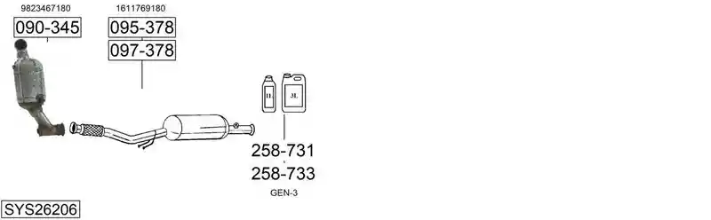 BOSAL SYS26206